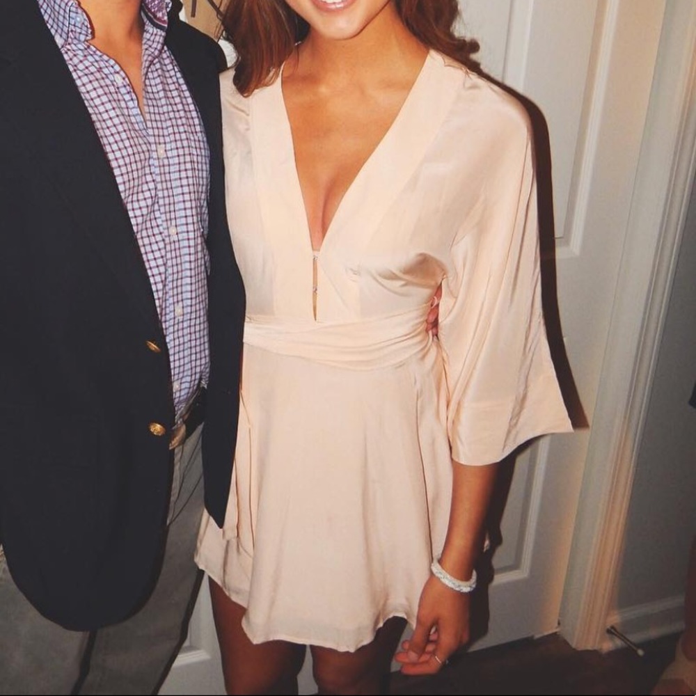 Baby pink silk dress. Yumi Kim.